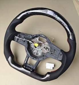 Volante de gamuza de cuero de fibra de carbono personalizado para Volkswagen Golf 7 7,5 GTI GTD GTE R 2013-2020 <span class=keywords><strong>Polo</strong></span> GTI Tiguan Passat <span class=keywords><strong>DSG</strong></span> - Product Image 4