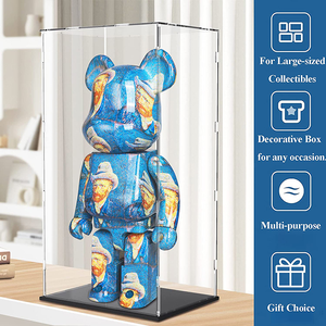 Boîte de présentation en acrylique pour jouets Base noire empilable transparente anti-poussière pour figurines d'<span class=keywords><strong>action</strong></span> <span class=keywords><strong>Lego</strong></span> Pop Mart Présentoir de table - Product Image 5