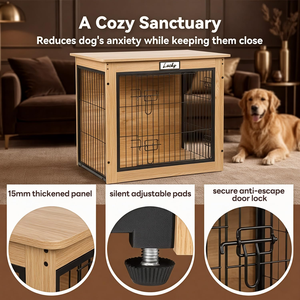 Cage à chien multifonctionnelle en bois, niche pour chien, meuble pour animaux de compagnie, maison pour chien à vendre - Product Image 3