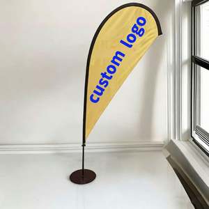 Bannière publicitaire imprimée pour restaurant YF Outdoor, drapeau de plage en plumes, bannières en fibre de verre, imperméables et durables - Product Image 2