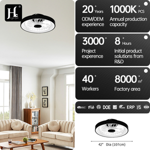 18 inch bedroom embedded intelligent <b>dimmable</b> 3-color modern bladeless <b>LED</b> <b>ceiling</b> fan with <b>light</b> and remote control - Product Image 4