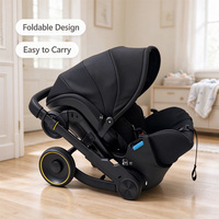 Poussette bébé 3-en-1, système de voyage, poussette portable, siège auto combiné, pliable, 4 roues, 0-24 mois
