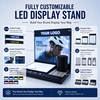 Stand Display Speaker Headset Bluetooth Modern Ramah Lingkungan Buatan Khusus dengan Plastik Bercahaya untuk Pameran di Pusat Perbelanjaan