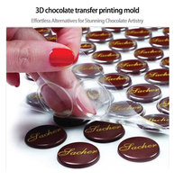 Hojas de Transferencia de Chocolate 3D Personalizadas, Color Dorado, Tinta Comestible A4, Hojas de Transferencia Impresas Personalizadas para Decoración de Pasteles