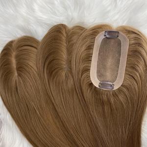 Bán Buôn Châu Âu Nga Trinh Nữ Nhân Tóc Mảnh Lụa Cơ Sở Mono Ren Topper Cho Phụ Nữ Da Trắng - Product Image 4