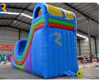 Toboggan aquatique géant gonflable stimulant pour l'extérieur, château gonflable commercial pour le plaisir estival en jardin