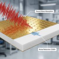 Plaque d'isolation acoustique en butyl écologique, résistante aux hautes températures et imperméable, pour l'atténuation des vibrations dans les KTV/bureaux