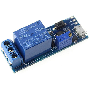 โมดูลรีเลย์หน่วงเวลา DC 5V-30V, สวิตช์ทริกเกอร์แบบปรับได้พร้อมพลังงานจากไมโครยูเอสบี, บอร์ดควบคุมแรงดันไฟฟ้ากว้าง - Product Image 4