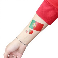 Autocollant de tatouage temporaire imperméable pour le visage, drapeau des supporters d'Argentine, pour événements sportifs et Jour national, idéal pour l'export.