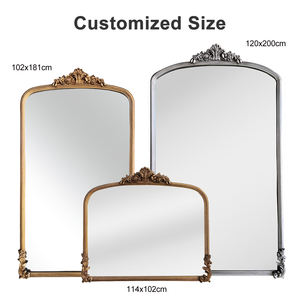 מראה רצפתית עתיקה בסגנון צרפתי, מסגרת בארוק, מראה דקורטיבית לבית, מראה גוף מלאה, מראה לחדר שינה, מראה צרפתית - Product Image 5