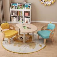 Ensemble de chaises de table en bois massif avec design moderne pour enfants pour chambre à coucher atelier hôpital hôtel supermarché-meubles de jardin d'enfants