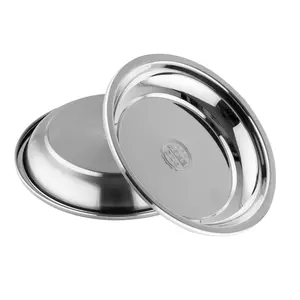 Europe Style Round Serving Dishes & Plates High Quality Stainless Steel Plate Sets For Food Serving