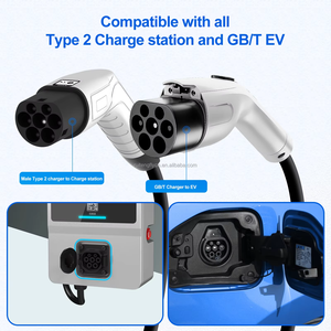 Cable de Carga para Vehículos Eléctricos Tipo 2 a GB/T, 16A/32A, 5M, con Enchufe de Doble Contacto, 11KW/22KW, Estándar Europeo - Product Image 2