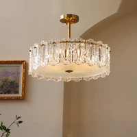 Lampu LED AC Iron Postmodern buatan tangan, lampu langit-langit kaca awan bagus, lampu kamar tidur ruang tamu CRI 90 IP33