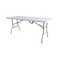 Table de pique-nique pliable en plastique portable à vente chaude, hauteur réglable, design moderne, mobilier d'extérieur pour les fêtes de jardin, utilisation en hôtel