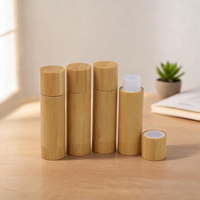 Tubes cosmétiques en bambou de 6 ml pour salon de beauté, usage domestique, écologiques, pour contenir du gloss à lèvres, du baume à lèvres