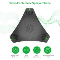 Micrófono de Conferencia USB Omnidireccional para Computadora, Micrófono con Captación de Voz de 360 Grados y Tecla de Silencio, Venta al Por Mayor
