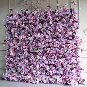 Alta calidad personalizado 5d 3D flor pared telón de fondo seda Artificial flor decorativa pared Rosa boda Rosa pared Penels - Product Image 3