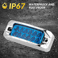 Feux latéraux de camion 12V/24V 12 LED avec réflecteurs, luminosité élevée et faible, ainsi que des feux clignotants et des feux de signalisation