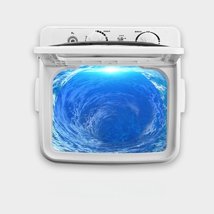 Lave-linge électrique semi-automatique compact à cuve unique de 4,65,5 kg, grande capacité, double fonction lavage/essorage/essorage à vide, pour usage domestique (version anglaise) - Product Image 2