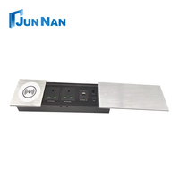 Nuevo Diseño de Fábrica, Enchufe Extensible Inteligente Inalámbrico Oculto, Enchufe de Escritorio Deslizante Montado en la Pared, Enchufe de Aluminio