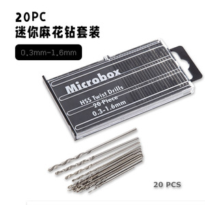 Offre Spéciale : Lot de 20 Forets Mini Twist à Haute Vitesse, Entièrement Rectifiés, en Acier Rapide pour le Bois, Emballage en Boîte Plastique, 20 Pièces - Product Image 3