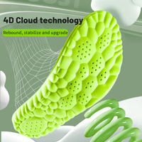 Semelles intérieures en PU à technologie 4D Cloud, haute résilience, antichoc, confort sportif, respirantes, amorties, désodorisantes (Hommes/Femmes)