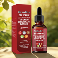 Nouveau produit pour l'exportation transfrontalière : Gouttes liquides de complexe de berbérine, flacon de 60 ml, ingrédients de haute qualité, vente directe en stock