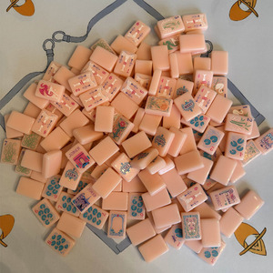 Juego de Fichas de Mahjong de Acrílico Rosa Jade, Lujoso, Moderno y Elegante, 160 Piezas, Portátil, Ecológico, con Diseño de Torre Eiffel, Bicicleta y <span class=keywords><strong>Metro</strong></span> - Product Image 5