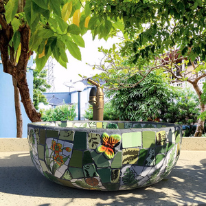 Lavabo de Mosaico Rose Town para Exteriores, Patio, Balcón, Terraza, Diseño Artístico Decorativo - Product Image 2
