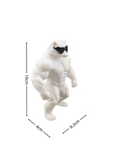 Divertida Figura de Oso Polar Musculoso Impresa en 3D, Estatua de Animal Musculoso con Gafas de Sol, Decoración de Gimnasio, Regalo Motivacional para Escritorio - Product Image 3