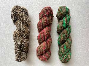 Fil de soie brute sur mesure avec des couleurs uniques mélangées à la main, écologique et antibactérien pour les designers et les tisseurs à la main - Product Image 6