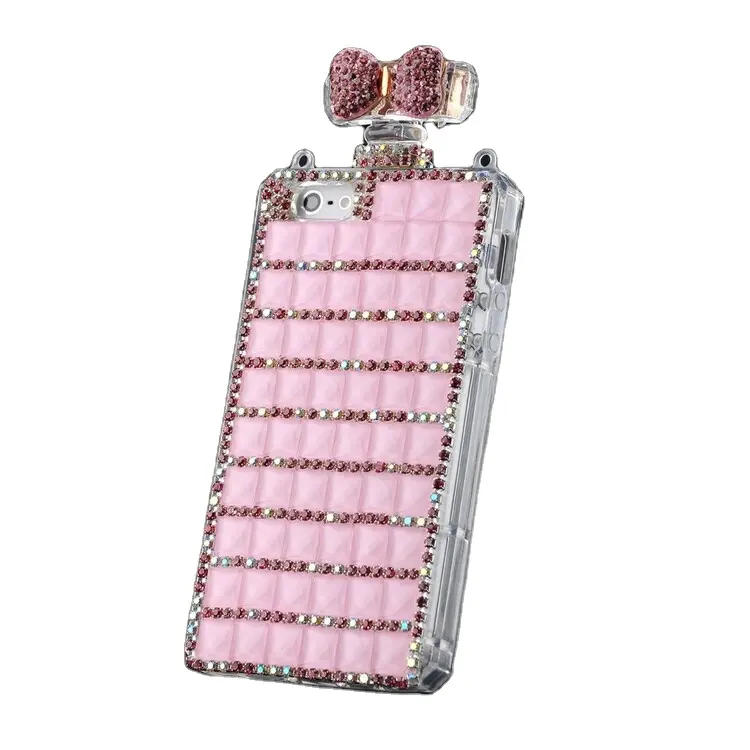 Fashionable GIrl's favorite design Rhinestones Perfume Bottle back cover case for Apple iPhone 6