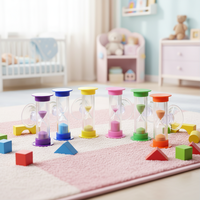 Sablier en verre borosilicate à ventouse personnalisé avec logo, minuterie de 3 minutes pour le brossage des dents des enfants, la douche, la salle de bain et la décoration intérieure