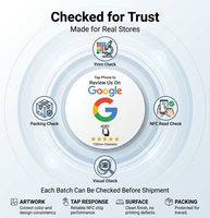 [NTAG213 Chip] Étiquette Google OEM NFC de 25 mm, version blanche, avec connexion tactile NFC pour la commande et le paiement des repas, en stock