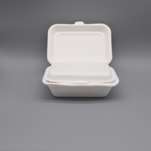 Thức ăn nhanh dùng một lần Bộ đồ ăn phân hủy sinh học có thể phân hủy mía bã mía vỏ sò hộp đựng lấy đi Hộp Ăn Trưa bã mía - Product Image 3