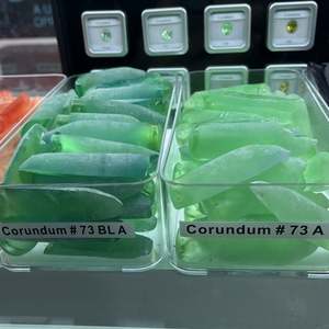 DS Gems 0.2kg Saphir Vert Synthétique Corindon Gems Facettage Pierre Brute pour Bricolage Pierre - Product Image 6