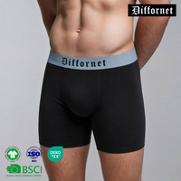 Boxers pour hommes avec ceinture personnalisée, logo brodé, bande élastique, sous-vêtements doux, vente en gros, fabricant, service OEM, usine