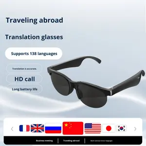Lunettes de <span class=keywords><strong>traduction</strong></span> intelligentes G58 5.4 Stéréo pour la communication sans fil avec <span class=keywords><strong>traduction</strong></span> vocale, ajustement personnalisé, idéales pour les activités sportives en extérieur et les environnements dynamiques - Product Image 2