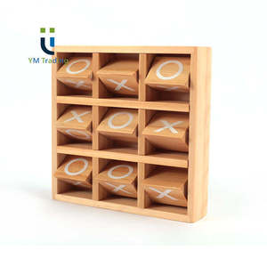 Mini juego de mesa interactivo de madera <span class=keywords><strong>Tic</strong></span> Tac Toe, juguete de ajedrez para el hogar para niños - Product Image 1