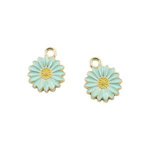 Ciondoli Portachiavi a Forma di Margherite Smaltate Carine, Ciondolo Girasole in Lega, Charm Fai da Te per Creazione Gioielli, per Collane, Bracciali e <span class=keywords><strong>Orecchini</strong></span> da Donna - Product Image 3