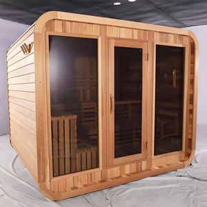 <span class=keywords><strong>Sauna</strong></span> Compatta per 1-6 Persone, Uso Esterno, <span class=keywords><strong>Sauna</strong></span> in Legno a Spettro Completo con Luce LED e Controllo Digitale della Temperatura - Product Image 4