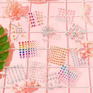 Crystals Rhinestone Face Gems Decorative Stickers Jewel Self Adhesive Stickers For Nails