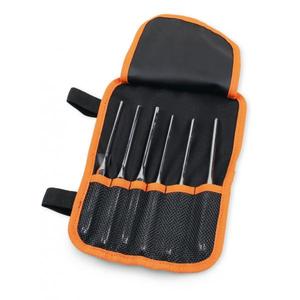 BETA - 000380016 Set of drift <b>punches</b>, centre <b>punches</b>, flat <b>chisels</b> and cape <b>chisels</b> in roll-up wallet made of polyester (6 pcs. - Product Image 1