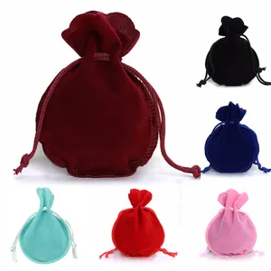 1-10 teile/los Kordel zug Samt Tasche Kordel zug Kalebasse Beutel Schmuck Verpackung Tasche Hochzeit/Weihnachten Gunst Beutel & Geschenk beutel