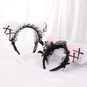 Ensemble de bondage pour chatte sexy SM avec queue de renard, plug anal, bandeaux d'oreilles de chat, collier en dentelle avec cloche, pince pour les tétons, jeu de rôle - Product Image 4