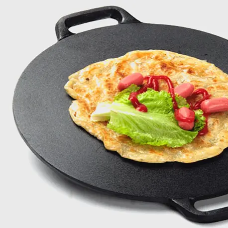 New Style Non-Stick Kitchenware Outdoor BBQ Barbecue Plate Camping Grill Pan Round Frying Pan