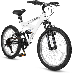 Bicicleta <span class=keywords><strong>de</strong></span> Montaña <span class=keywords><strong>para</strong></span> Niños <span class=keywords><strong>de</strong></span> 20 y <span class=keywords><strong>24</strong></span> <span class=keywords><strong>Pulgadas</strong></span>, <span class=keywords><strong>Bicicletas</strong></span> <span class=keywords><strong>para</strong></span> Niños <span class=keywords><strong>de</strong></span> 6 a 14 Años, Niños y <span class=keywords><strong>Niñas</strong></span>, con Doble Suspensión Completa y Cuadro <span class=keywords><strong>de</strong></span> Acero <span class=keywords><strong>de</strong></span> Alto Carbono - Product Image 1