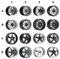 Jantes forgées Drag Racing Laguna Beadlock 15x10 17x10 5x4.5 5x120 5x5 compatibles Camaro Challenger Hellcat Corvette Ford Mustang