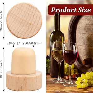 Bouchons de bouteille de vin personnalisés pour fête nuptiale, bouchons de vin en bois avec logo gravé, cadeaux de mariage, cadeau de pendaison de crémaillère, réutilisables - Product Image 4